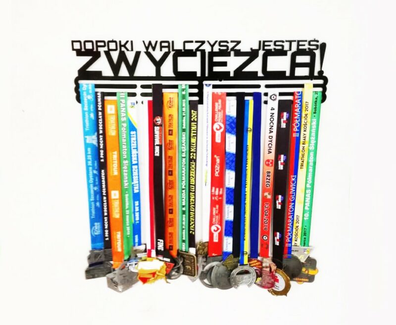 Wieszak na medale Dopóki walczysz jesteś zwycięzcą