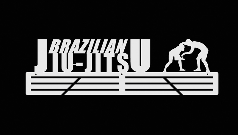 Wieszak na medale Brazylijskie Jiu jitsu biały