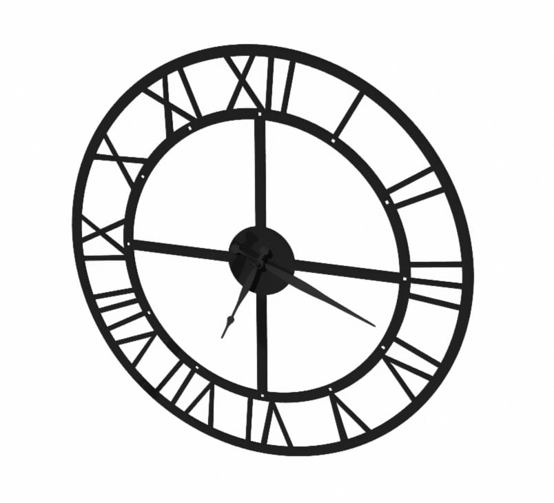 Zegar ścienny retro vintage metalowy