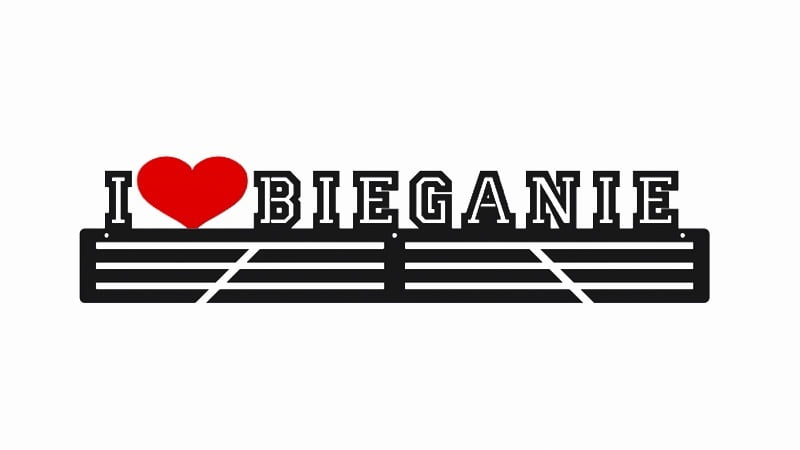Wieszak dla biegacza na prezent I Love Bieganie