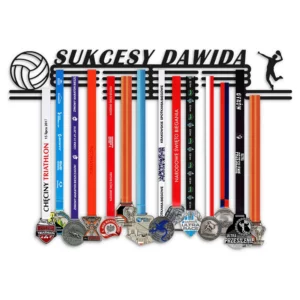 Wieszak na medale dla siatkarza imienny 85 cm