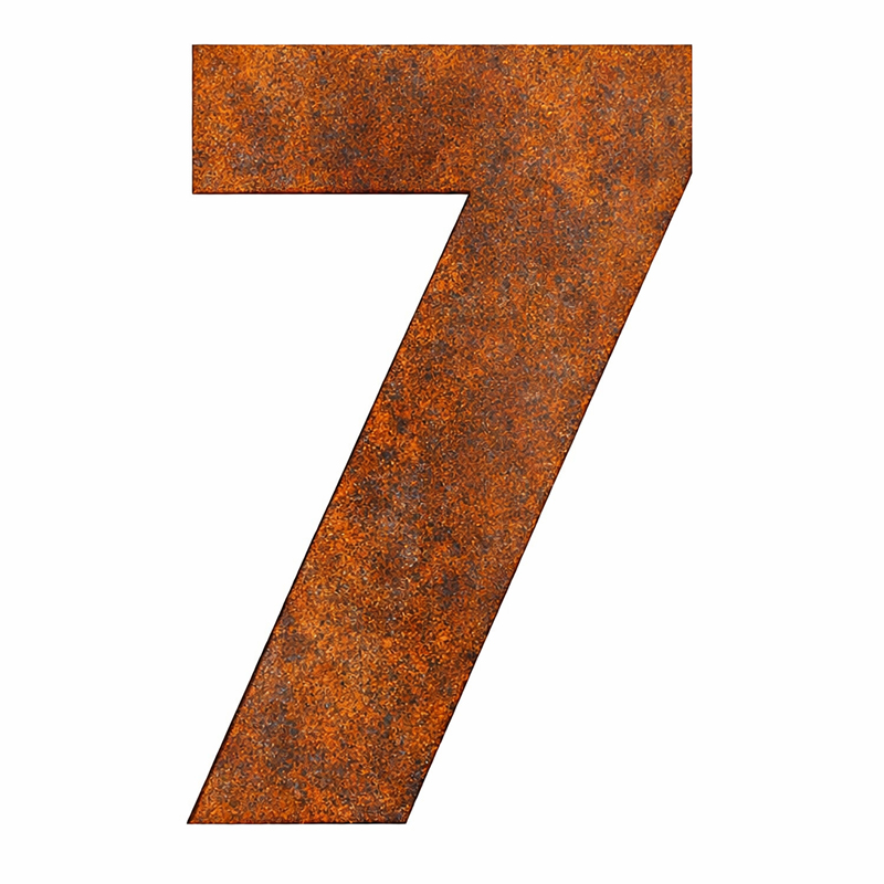 Cyfry litery z blachy corten