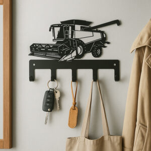 Dekoracyjny wieszak ścienny w kształcie kombajnu