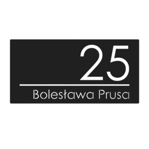 Indywidualny numer domu ze stali nierdzewnej