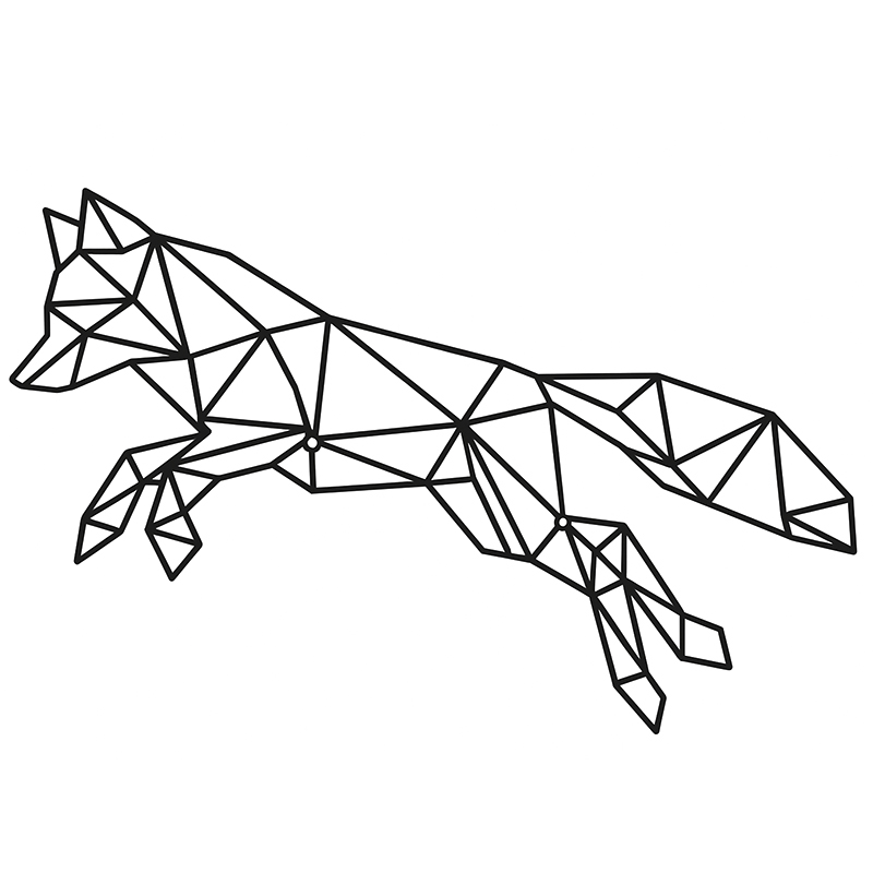 Lis metalowa dekoracja ścienna 3d