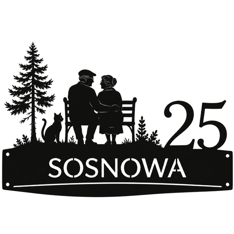Metalowa Tabliczka Adresowa Leśne Zacisze