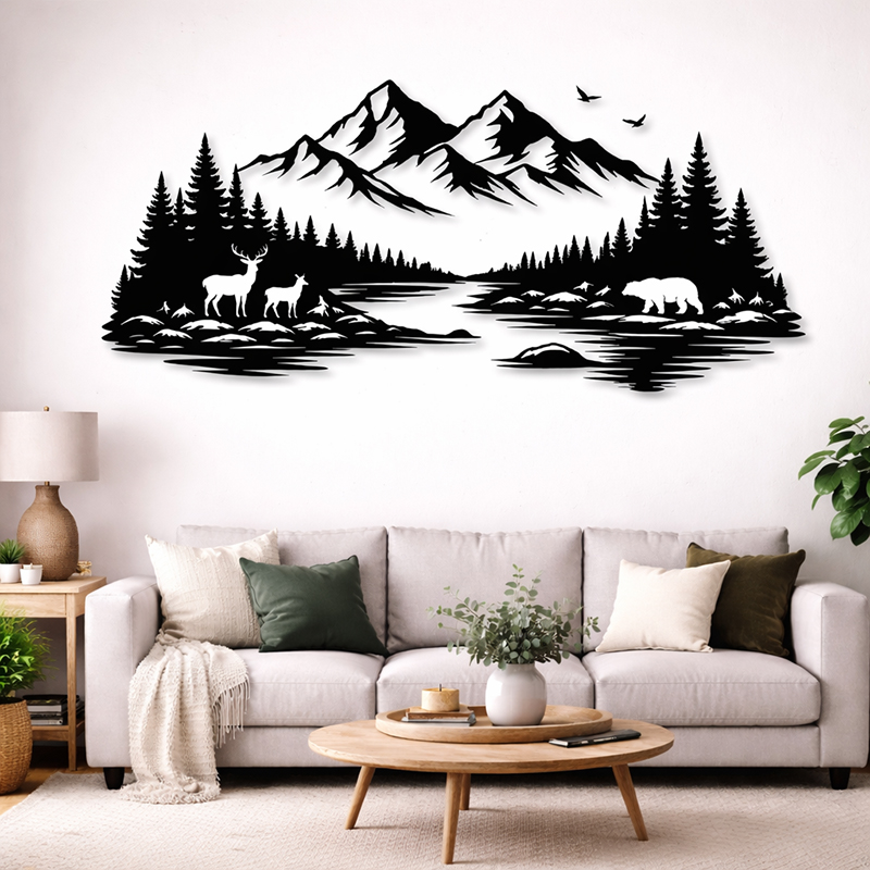 Metalowa dekoracja ścienna Dzika Harmonia