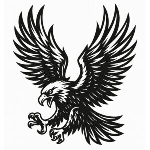Metalowa dekoracja z wizerunkiem orła