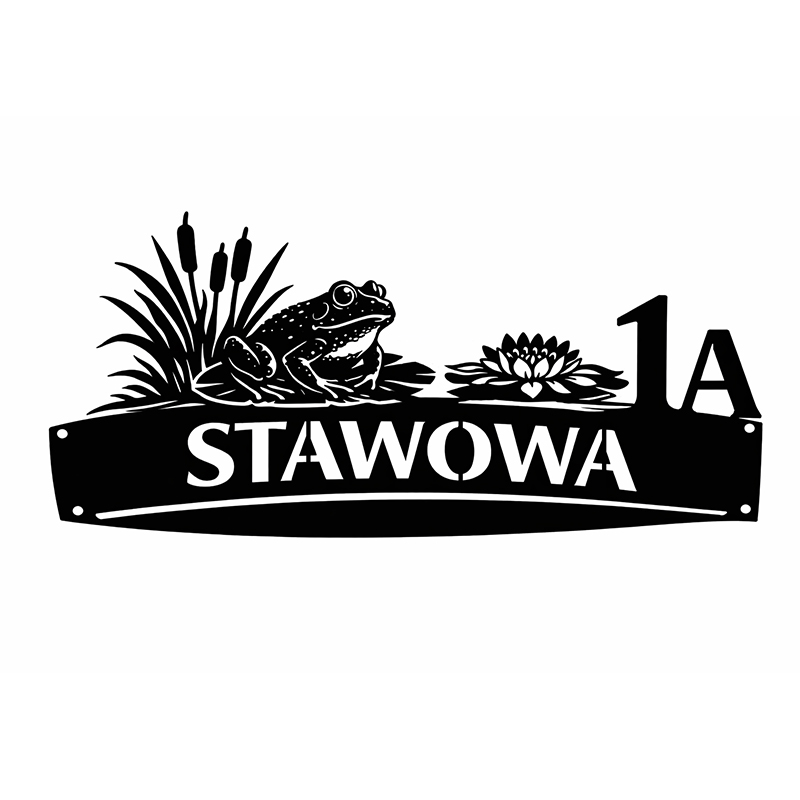 Metalowa tablica adresowa Stawowa z grafiką