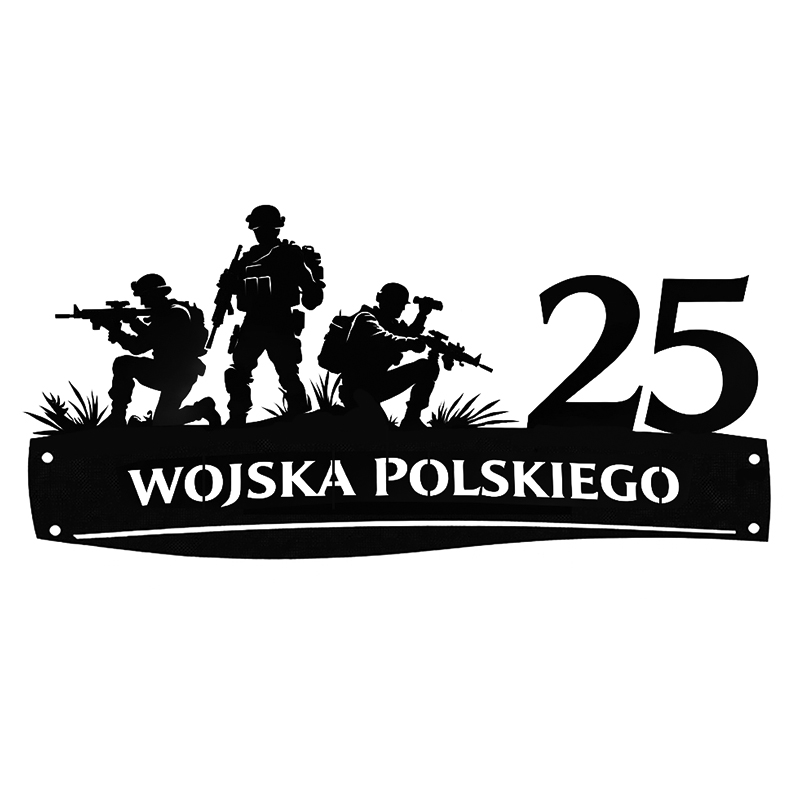 Metalowa tablica adresowa Wojska Polskiego