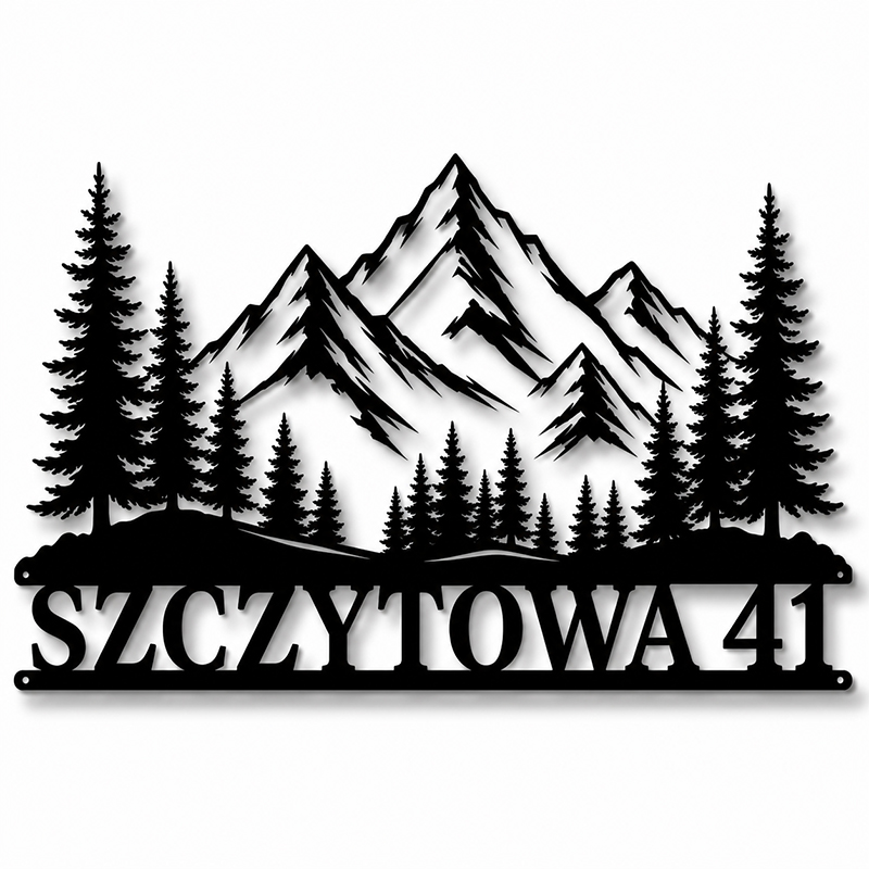 Metalowa tabliczka adresowa Górski Szczyt