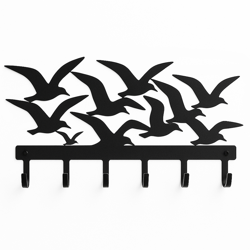 Metalowy Wieszak Ścienny Mewy Ptaki