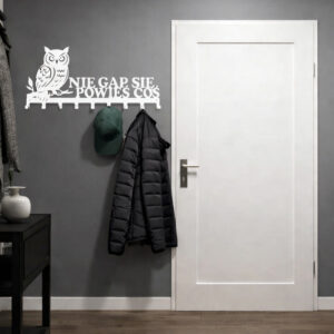 Metalowy wieszak ścienny SOWA „Nie gap się – powieś coś”