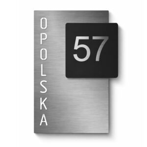 Nierdzewna tabliczka adresowa DUO Inox