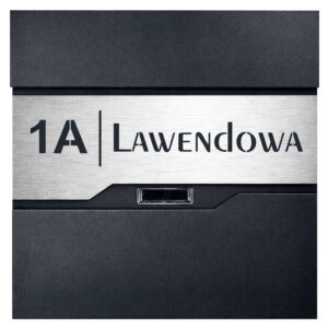 Nowoczesna skrzynka z grawerem ze stali nierdzewnej