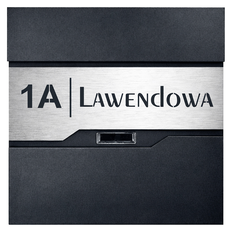 Nowoczesna skrzynka z grawerem ze stali nierdzewnej