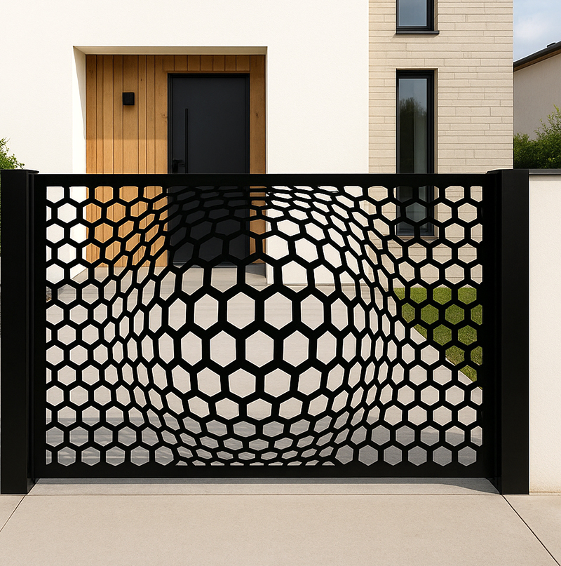 Przęsło dekoracyjne hexagon metalowy efekt 3D