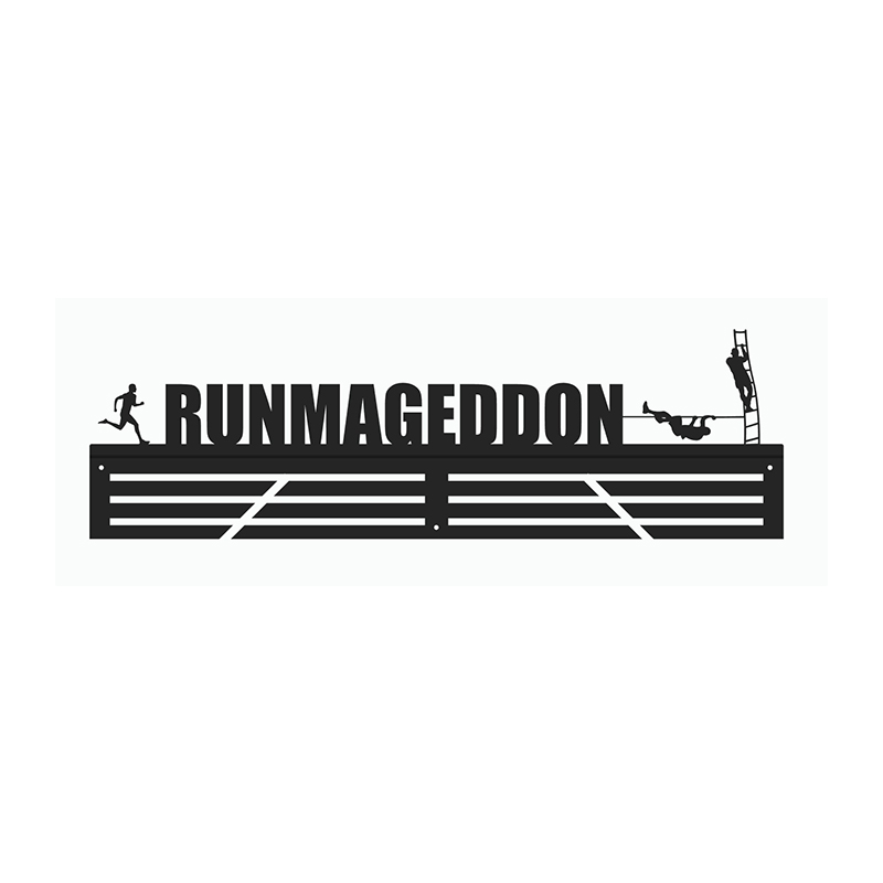 Runmageddon wieszak z półką na puchary i medale