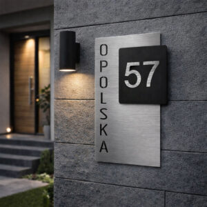 Tablica adresowa z numerem domu INOX