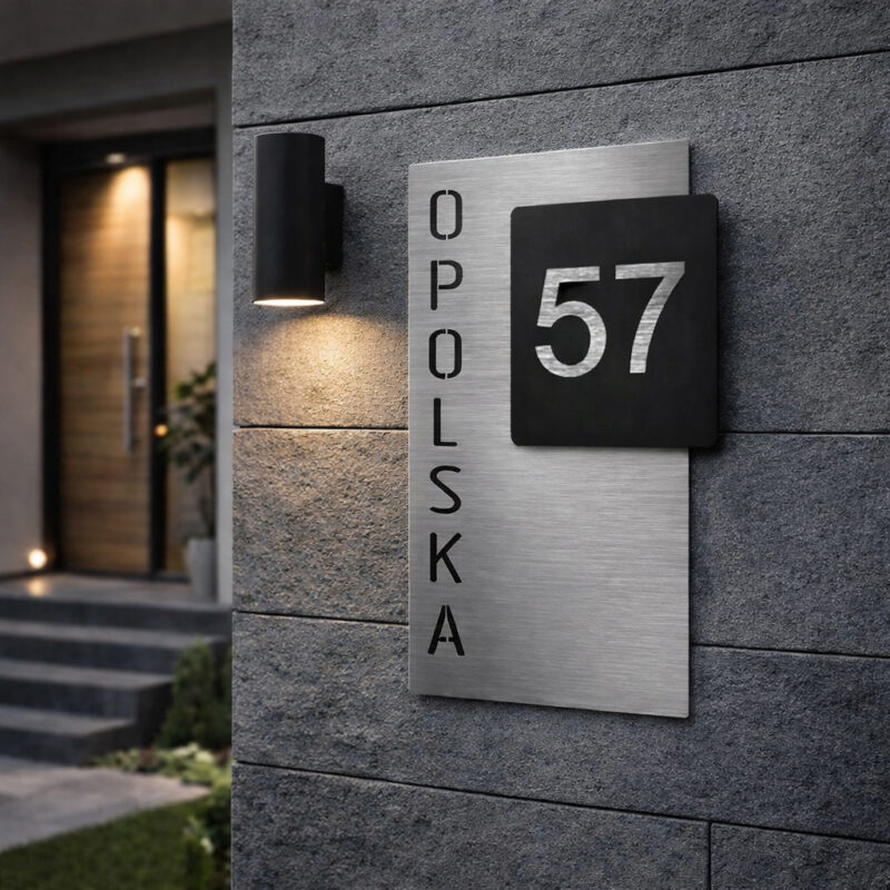 Tablica adresowa z numerem domu INOX