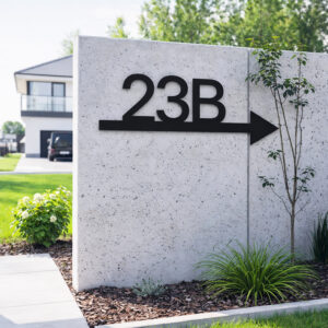 Tabliczka adresowa strzałka numer domu