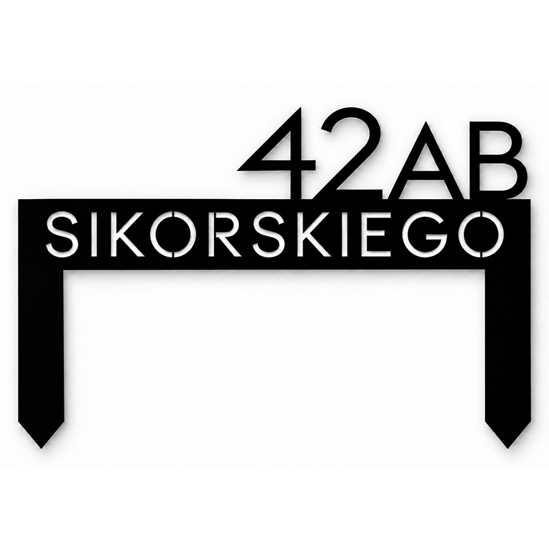 Tabliczka adresowa wbijana w ziemię