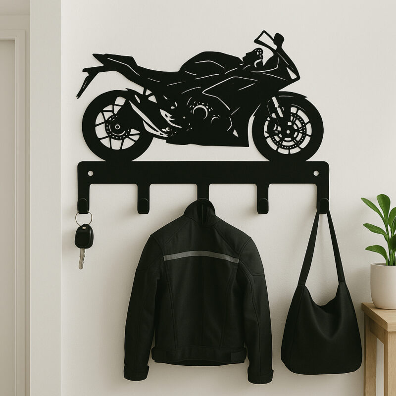 Wieszak dla fana sportowych motocykli