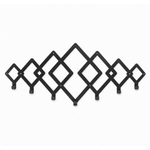 Wieszak ścienny AUREA geometryczna dekoracja z metalu