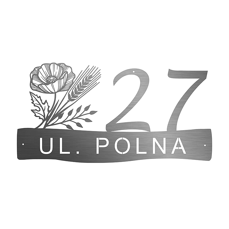 elegacka tabliczka na dom ulica Polna