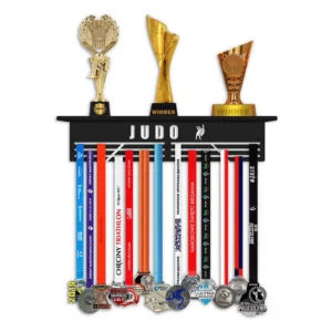 Judo wieszak na medale z półką