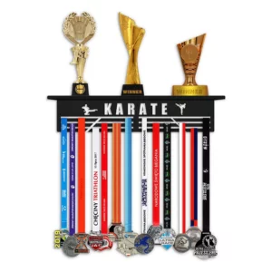 Karate wieszak na medale z półką