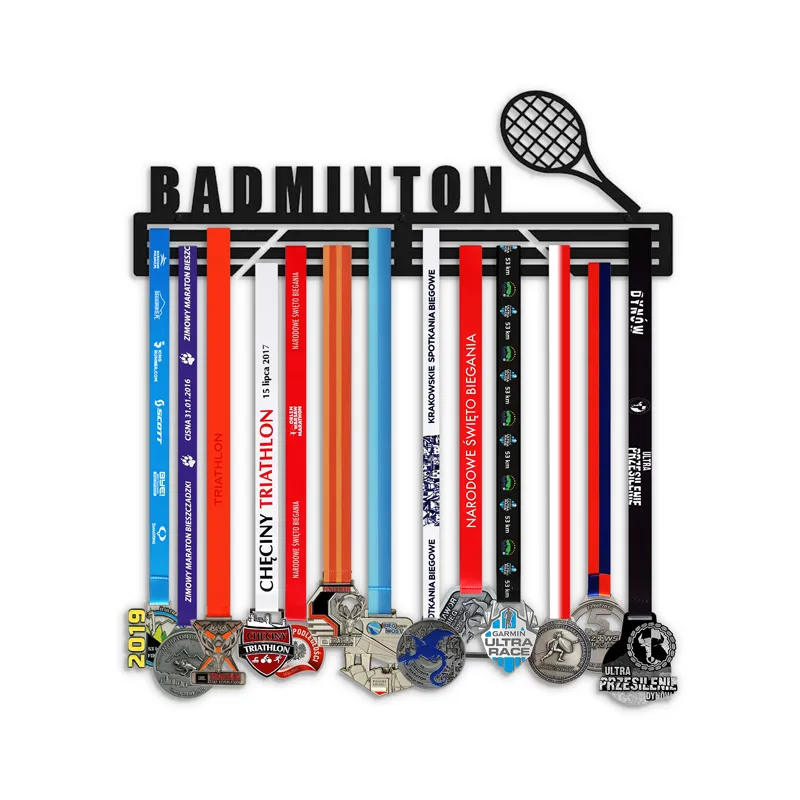 Medalówka wieszak metalowy badminton