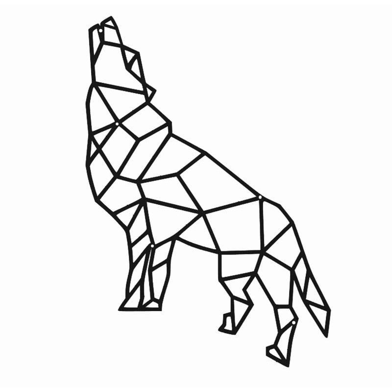 metalowa-dekoracja-scienna-wilk-geometryczny