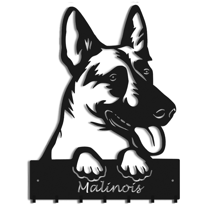 Metalowy wieszak Malinois Owczarek belgijski
