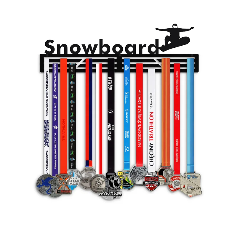 metalowy wieszak na medale snowboard