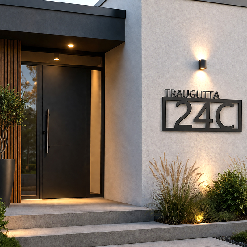 numer na dom tablica metalowa