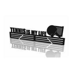 Wieszak metalowy z napisem Tennis is my life