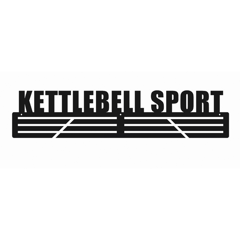 Metalowy wieszak na medale kettlebell sport